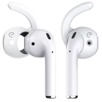 Ilustracja produktu KeyBudz EarBuddyz - silikonowe nakładki do AirPods 1/2, EarPods (przezroczyste)